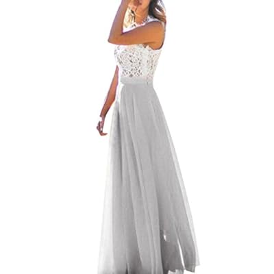 TOPUNDER Maxi Skirts for Women Chiffon Stretch High Waist Dress Skater Long Skirt