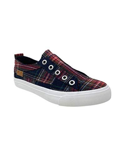 Blowfish Malibu Women's Play Navy Campus Plaid 10 M