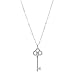 Spinningdaisy Silver Plated Trefoil Key Necklace