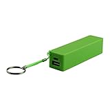 Bestpriceam Portable Power Bank 18650 External Backup Battery Charger with Key Chain (Green)