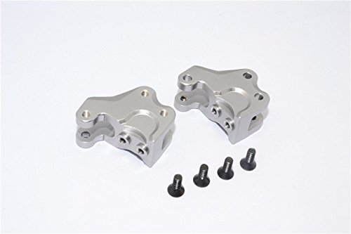 Axial RR10 Bomber / Wraith / Yeti SCORE Upgrade Parts Aluminum Front/Rear Gear Box Components - 1Pr Set Gray Silver
