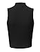 makeitmint Women's Ribbed Knit Sleeveless Solid Mock Neck Crop Tank Top