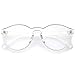 zeroUV One Piece PC Lens Rimless Ultra-Bold Colorful Mono Block Sunglasses 60mm (Clear)