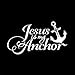 Chase Grace Studio Jesus is My Anchor Christian Vinyl Decal Sticker|White|Cars Trucks SUVs Vans Laptops Walls Glass Metal|7