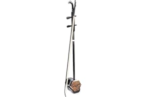 MOCRCREL Chinese Erhu Instrument For Beginner Entry Level,Erhu Chinese 2-string Violin Fiddle Musical Instrument 32 inches (Black axis)