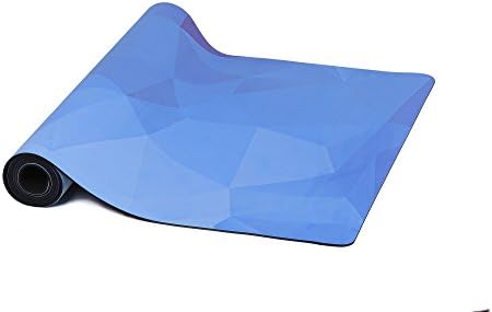 Amcomfy Yoga Mat,Luxurious Non-slip Yoga Mat,Grips More With Sweat,Gorgeous Microfiber Printed Designs – Beautiful and Durable Excersize Mat, Ideal for Bikram, Hot Yoga (Blue, 72inx24inx3.5mm)