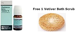 Schwabe Phytolacca Berry Tablets 20g (Pack of 1) + Free 1 Vetiver Bath Scrub