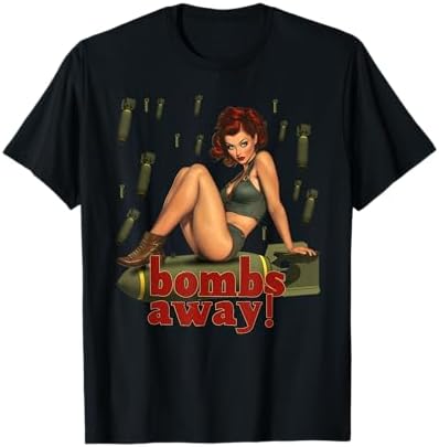 Amazon.com: Pinup Girl in Chest Pocket Graphic Tee Classic Pinup
