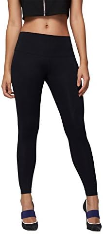 AJISAI Womens Basic Stretchy Full Length Leggings Butt Lift Shapewear With Hidden Pocket Color Black Size L