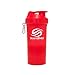 SmartShake Original Bottle, 20 oz Shaker Cup, Neon Red