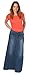 Womens full length denim skirt ladies maxi long skirt (68)