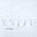 YINFUNG Ruffled Pillow Shams White Standard Set of 2 Lace Pillowcases Shabby Chic Bright Farmhouse Ruffle Victorian Country French Decorative Pretty Princess Frilly Pillow Cover Cotton Cute 20x26