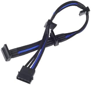 Silverstone Tek Sleeved Extension Power Supply Cable With 1 X 4 Pin To 4 X Sata Connectors (Pp07-Bts