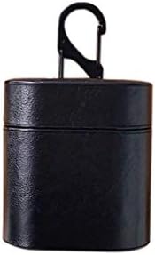 Parkho For HUAWEI FreeBuds 2 Pro Case with Keychain Leather Adorn Cover Watherproof Shockproof Protective for Earphone Cases (Black)