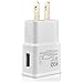 2 Amp Rapid Wall Charger & 30 Pin Data Cable for Apple iPhone 4 4S 3GS, iPad 1 2 3 Bundle -Bulk Packaging- w allsales1955 Brand American Flag Sticker (White)