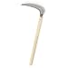 Nisaku NJP3210 7.5" Extra-Length Grass and Weeding Sickle, Authentic Japanese Tomita (Est. 1960) Stainless Steel, Polished 23.5" Hardwood Handle