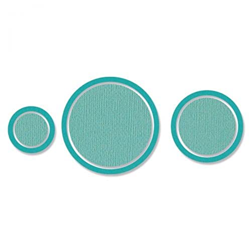 Sizzix Framelits Die Set 6PK Circle Frames, Paper, Multicolor, from 3,5 to 9,8 cm
