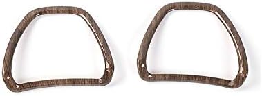 Car Dashboard Left&Right Switch Button Cover Trim Ring Frame Fit for Nissan Patrol Y62 2017+ Car Accessories (Wood grain)