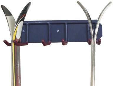 Gear Up Uno Single Ski Wall Storage Rack, Blue/Red