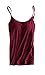 Foxexy Womens Modal Strap Built-in Bra Padded Active Camisole Yoga Tank Top Ruby US 10-12