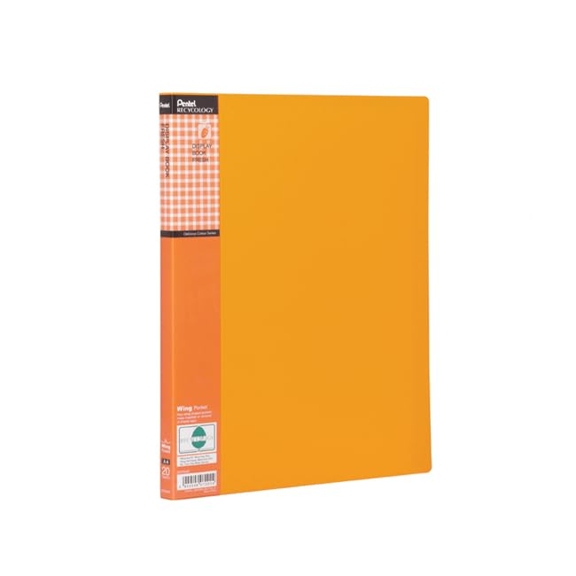 Pentel Display Book Fresh, 20 Pockets, Orange, 1 File