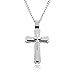 blackbox Jewelry Stainless Steel Cross Necklace for Men – 24 in. Chain, Lobster Clasp, Cross Pendant, Black Gift Box – Quality Gifts, Everyday Collections, 1.9x1.2x0.2 in.