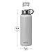 MIRA 40 Oz Stainless Steel Vacuum Insulated Wide Mouth Water Bottle | Thermos Keeps Cold for 24 Hours, Hot for 12 Hours | Double Walled Powder Coated Travel Flask | Silver Gray
