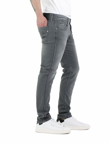 Replay Herren Jeans Anbass Slim-Fit mit Comfort Stretch, Dark Grey 096 (Grau), 30W / 32L 2