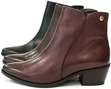 Amazon 本革 ショートブーツ ボア レディース ブーツ ショート ローヒール 太めヒール キレイめ ブーティ 黒 ブラウン レザー シンプル カジュアル 大きいサイズ ノーブランド品 ブーツ ブーティ