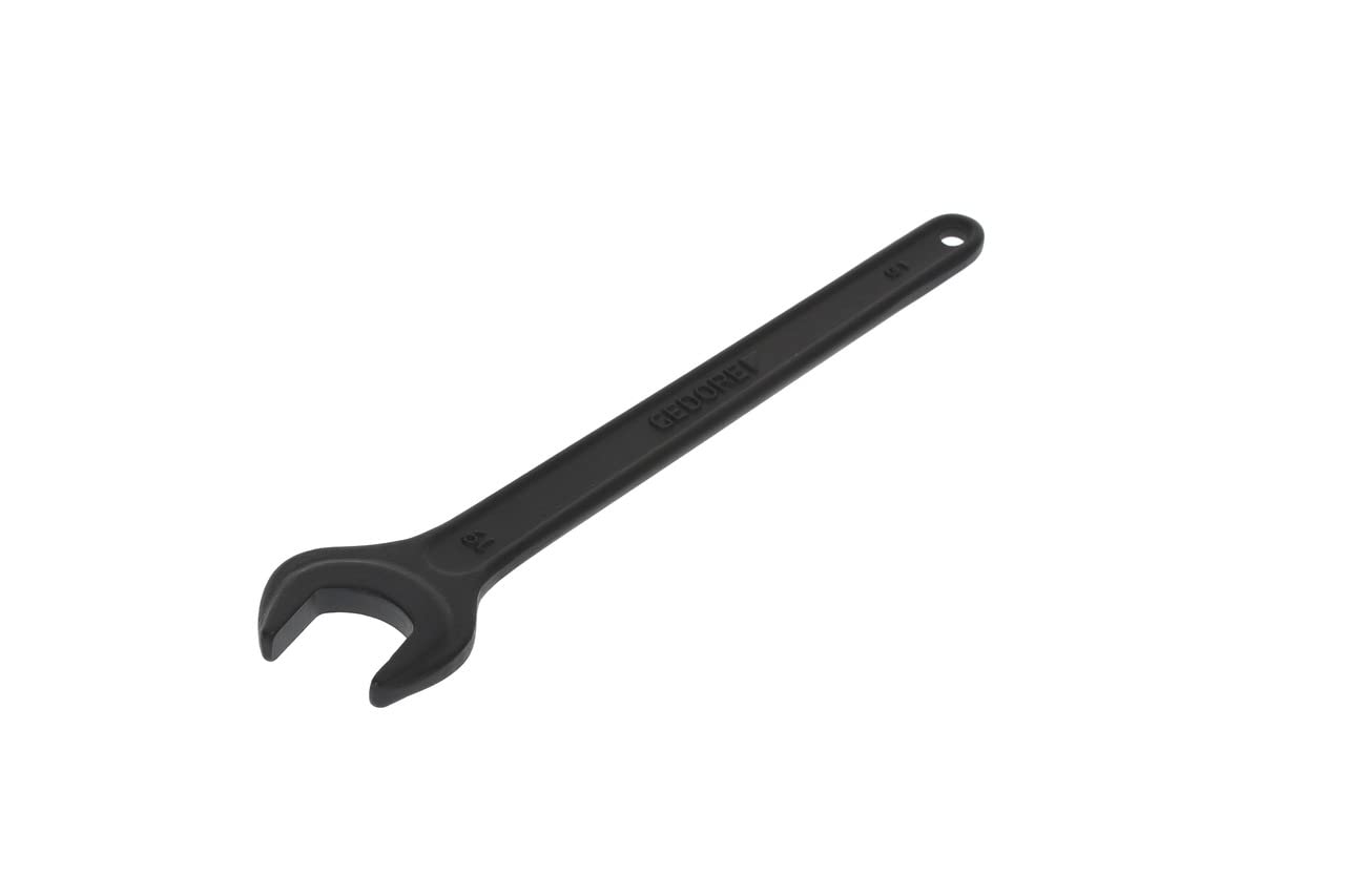 GEDORE 894 19 Single Open-Ended Spanner 19 mm with Hanging Hole High-Quality Vanadium Steel Anti-Glare Look Manganese Phosphated According to DIN 894