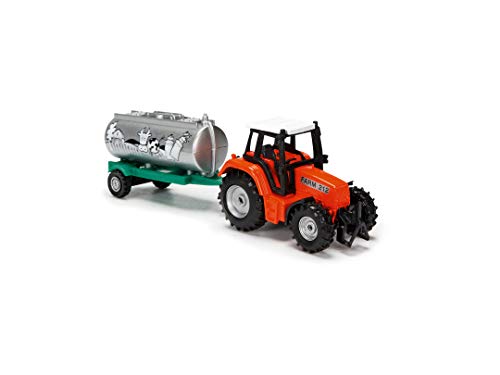 Dickie Toys 203733001 Farm Life Team, Traktor mit Anhänger, Bauernhof Spielzeug, Spieltraktor, Gespann wahlweise mit… – Bild 3