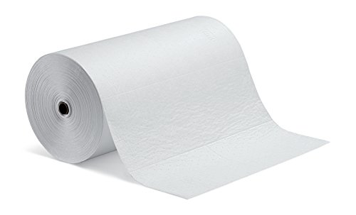 New Pig MAT419 Light-Weight Polypropylene Oil-Only Absorbent Mat Roll, 40.2 Gallon Absorbency, 300' Length x 30" Width, White