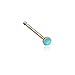 Rose Gold Turquoise Stone WildKlass Nose Stud Ring