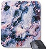 Cool Marble Texture Blue Pink White Rectangle Non-Slip Rubber Mousepad Gaming Mouse Pad 7"x 9"