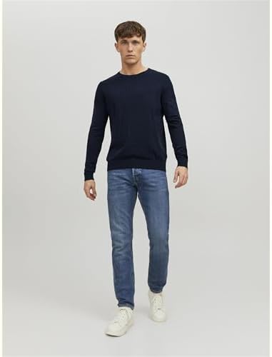 Jjeemil Knit Crew Neck Noos Homme JJEEMIL COL ROND EN MAILLE NOOS, Navy Blazer, L