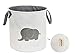 HIYAGON Storage Baskets,Cotton foldable round Home organizer Bin for Baby Nursery,Toys,Laundry,Baby clothing,Gift Baskets(Elephant)