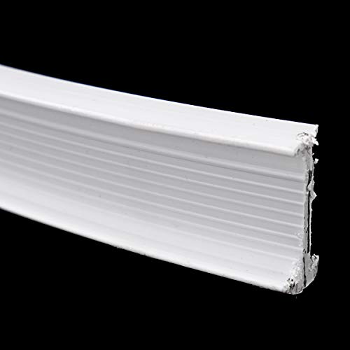 HAPYLY 4 Meter Flexible Plastic PVC Curtain Track Runner Rail Wall Ceiling Mounted Fixing Hooks Shower Curtains Room Divider with Instruction Mounting Accessories Include White (Side Clamping) - Thumbnail 5
