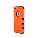 Splendid(TM); for iPhone 6/6s case, iPhone 6/6s Black and Orange Drop Protection Hybrid Triple Layer Tough Armor high Impact Defender Hard Plastic Soft Silicone Skin Cover case (Armor Orange i6)