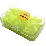 Win Long Ear Plugs, 10 Pairs Silicone Noise Reducing Earplugs for Sleeping Shooting Swimming Working Musicians