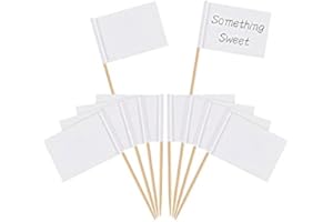 SUMECH 100 PCS Blank Toothpick Flags - Elevate Your Food Presentation Perfect for Party, Cake, Cheeseplate, Appetizers, and M