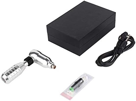 Professional No Noise Tattoo Machine Aluminum Alloy Rotary Pen Audio Interface Tattoo Pen for Body Eyebrow Art Tools,Silver