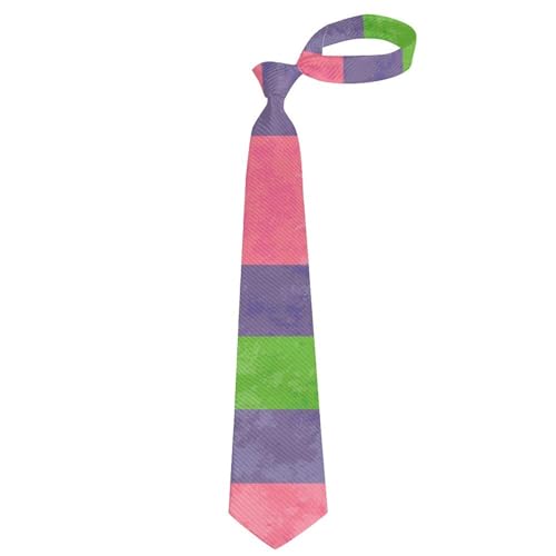 4TH N Men's Casual Business Ties, Wedding Party Adjustable Necktie Trigender Pride Flag for Family Gatherings, Office, Daily Life Use at Amazon