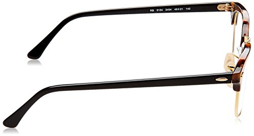 Ray-Ban RX5154 Clubmaster Eyeglasses Brown Havana 49mm
