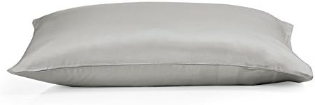 Orose 19mm pure Mulberry silk pillowcase, anti ageing, anti sleep crease, anti bed head (Standard, Grey)