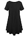 BELAROI Womens Summer Casual T Shirt Dresses Short Sleeve Swing Tunic Dress(3X, Black)