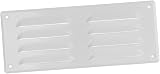 EUROPLAST 260x105mm White Metal Air Vent Grille Cover with Insect Mesh