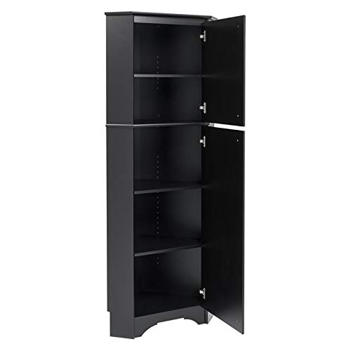 Prepac Elite Corner Storage Tall 2Door, Black Pricepulse