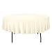 Craft And Party Round Tablecloth, 90 Inch Ivory Tablecloth, Polyester Fabric Washable Table Cloth for Home, Party, Wedding or Restaurant Use.