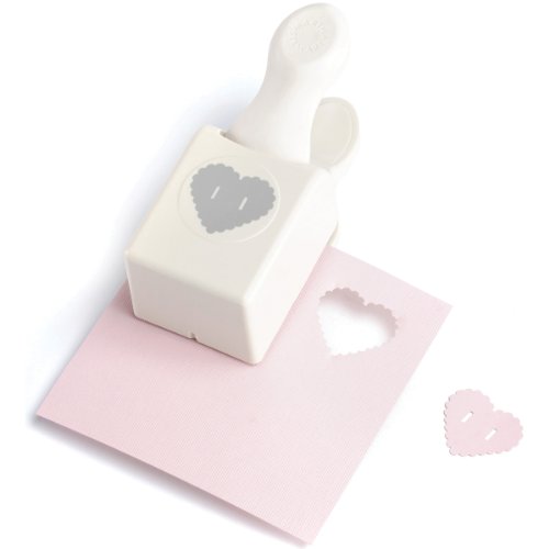 Martha Stewart Crafts Medium Double Punch, Heart Button