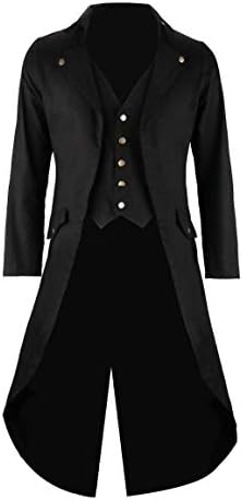 Chaqueta Steampunk Gótica Roja Para Hombre – Abrigo Largo Victoriano Con Bordados, Ideal Para Disfraces De Vampiro, Carnaval Y Teatro